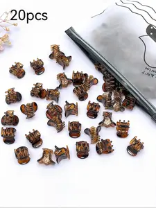 Mini Brown Hair Clips, Casual Versatile Hair Accessories for Women & Girls, Minimalist Headwear Suitable for Thick Hair, Hair Clip Set