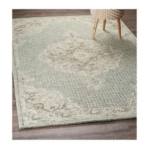 Ox Bay Classic Medallion Hand-Tufted Wool Indoor Rug 5' x 7'9"
