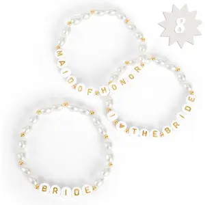 Bachelorette  Beaded Bracelet Set of 8 | Bride to Be , Bach Party Decorations, Bridesmaid Friendship Bracelet , Eras Bridal Shower Favor, Wedding Accessory