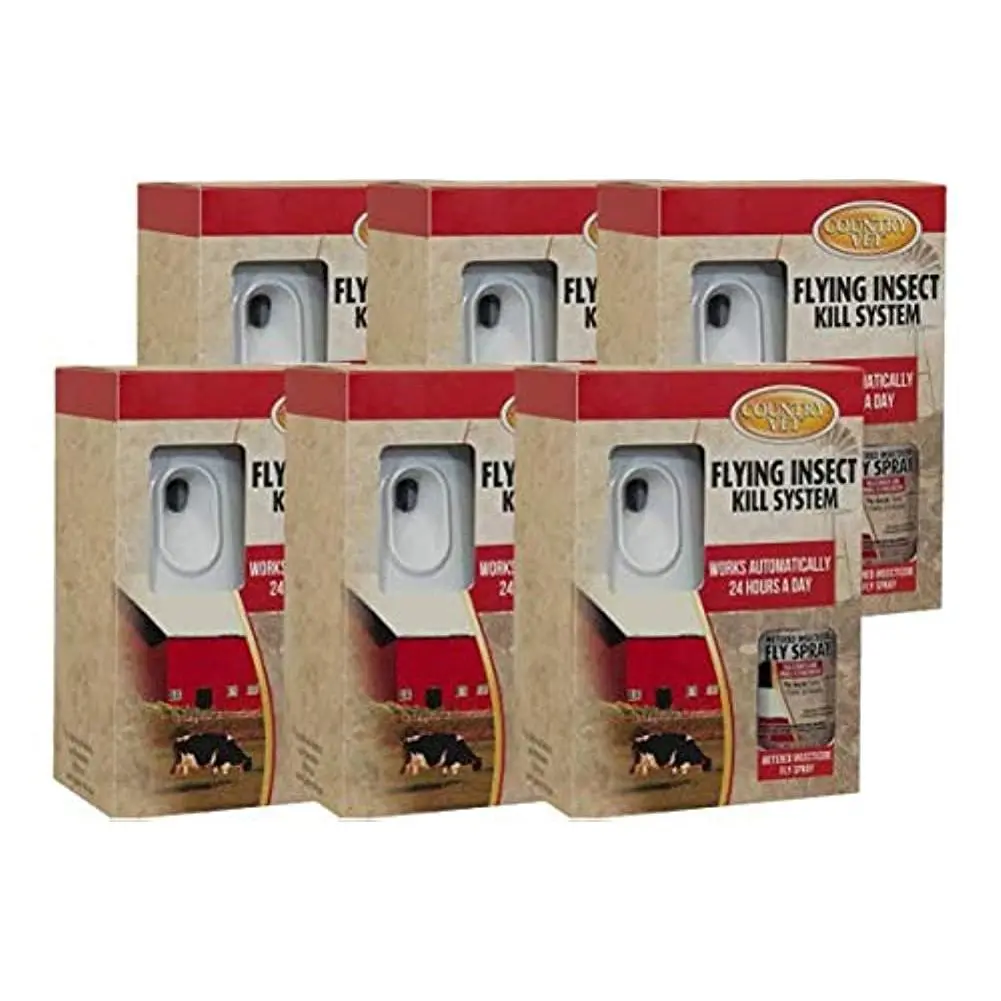 Country Vet Flying Insect Kill System II Metered Dispenser -  321996CVB - Dispenses Country Vet Bug Control and Air Freshening Products, Kills Gnats and Small Flying Moths
