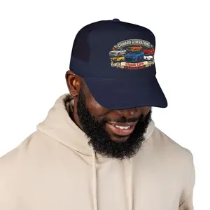 Camaro Generations Trucker Hat - Classic Cars Foam Cap - Muscle Car Dad Gift - Vintage Auto Hat - Retro Car Lover Trucker Cap
