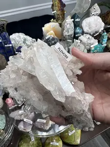 Pink Lemurian Quartz Crystal Cluster - Colombia
