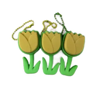 Tulip Clicker 3D Printed Fun for All Ages with keychain