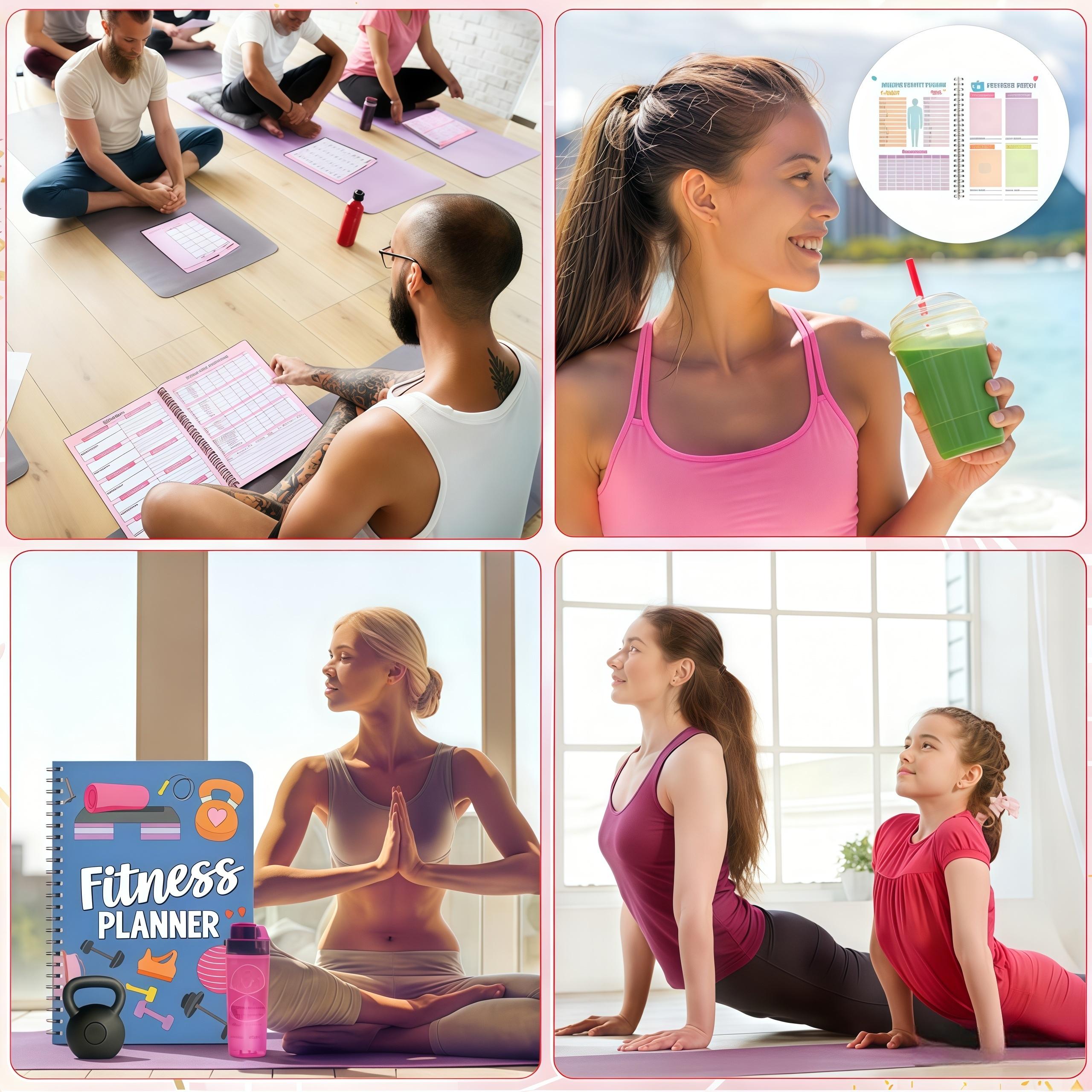 Workout Journal & Fitness Planner – Daily Exercise Log, Weight Tracking, Meal Logs, Undated Gym Notebook for Women