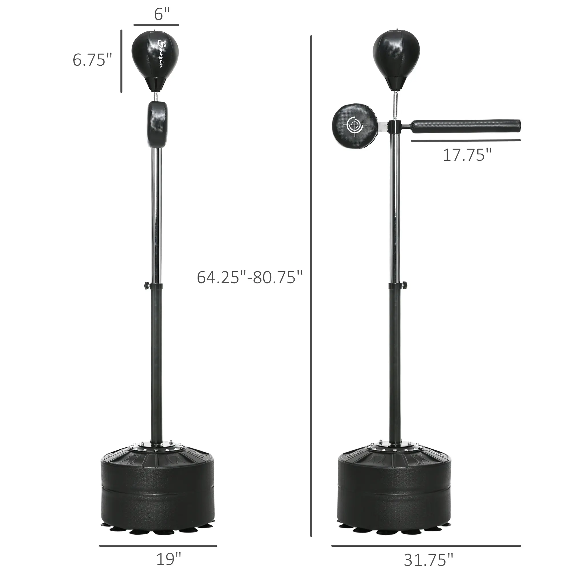 Black, Speed Bag+360° Relax Bar