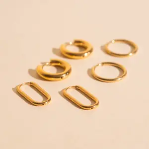 FeatherTUFF™ Basic Hoop Earrings 3-pack - Medium