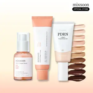 [mixsoon Official] PDRN Renew & Tint Set - Skin-first Care with Moisturizer, Gel, Serum, Glow Natural Finish