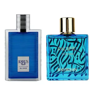 Khadlaj Karus Blu Spice & Rayhaan Pacific Bundle Set for Unisex Eau de Parfum Spray, 3.4 Ounce