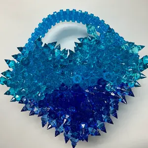 Women's Spiky Heart-Shaped Beaded Bag for Outings, Ideal for Special Events & Romantic Dates