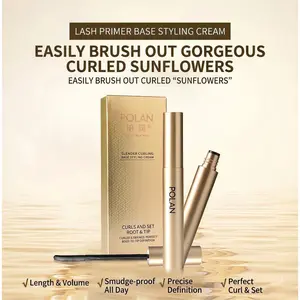POLAN Feather Tubing Lash Mascara |   Curling Lengthening Waterproof Smudge-Proof No Flaking Clump Free Warm Water Removable 24H Long Wear Hold Curl All Day Sunflower Lash Effect Cruelty Free For All Eye Shapes