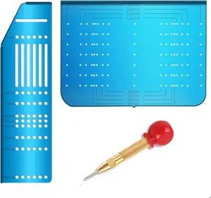 Multi Cabinet Hardware Template with Center Punch, Cabinet/Drawer Handle Template Tool - Use for Handles Knobs Pulls on Drawers/Doors, Hardware Installation  Match Kit.