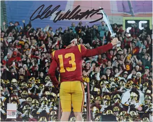 Caleb Williams USC Trojans Autographed 8" x 10" Conducting Band Photograph - Fanatics Authentic Certified