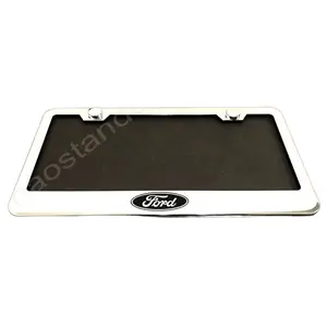 FORD LOGO CHROME METAL LICENSE PLATE FRAME