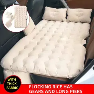 Two-in-one multifunctional portable car back seat mattress air cushion with inflation pump, adjustable inflatable mattress, with storage bag, suitable for SUV, home, outdoor camping, self-driving travel
