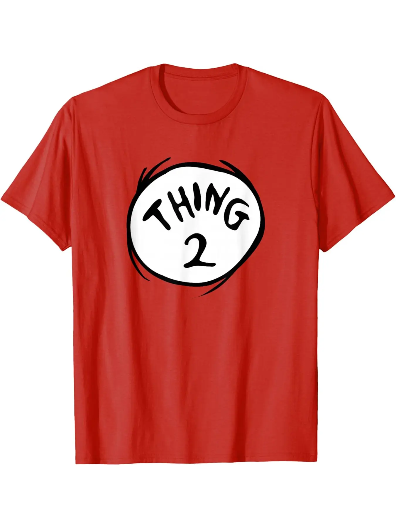 Dr. Seuss T-shirt Classic Round Neck Fitted with Thing 2 emblem Casual