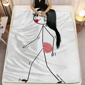 Funny Pattern Print Blanket, Flannel Series Bedding, Dormitory Blanket, Nap Blanket, Car Blanket, Office Blanket, Air Conditioning Blanket