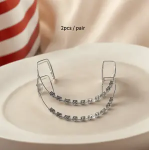 Elegant Tooth Chain with Hooks - Colorful Non-Textile Material, Pop-Culture Themed, Durable Stainless Steel Temporary Veneer Dental Brace - Wire