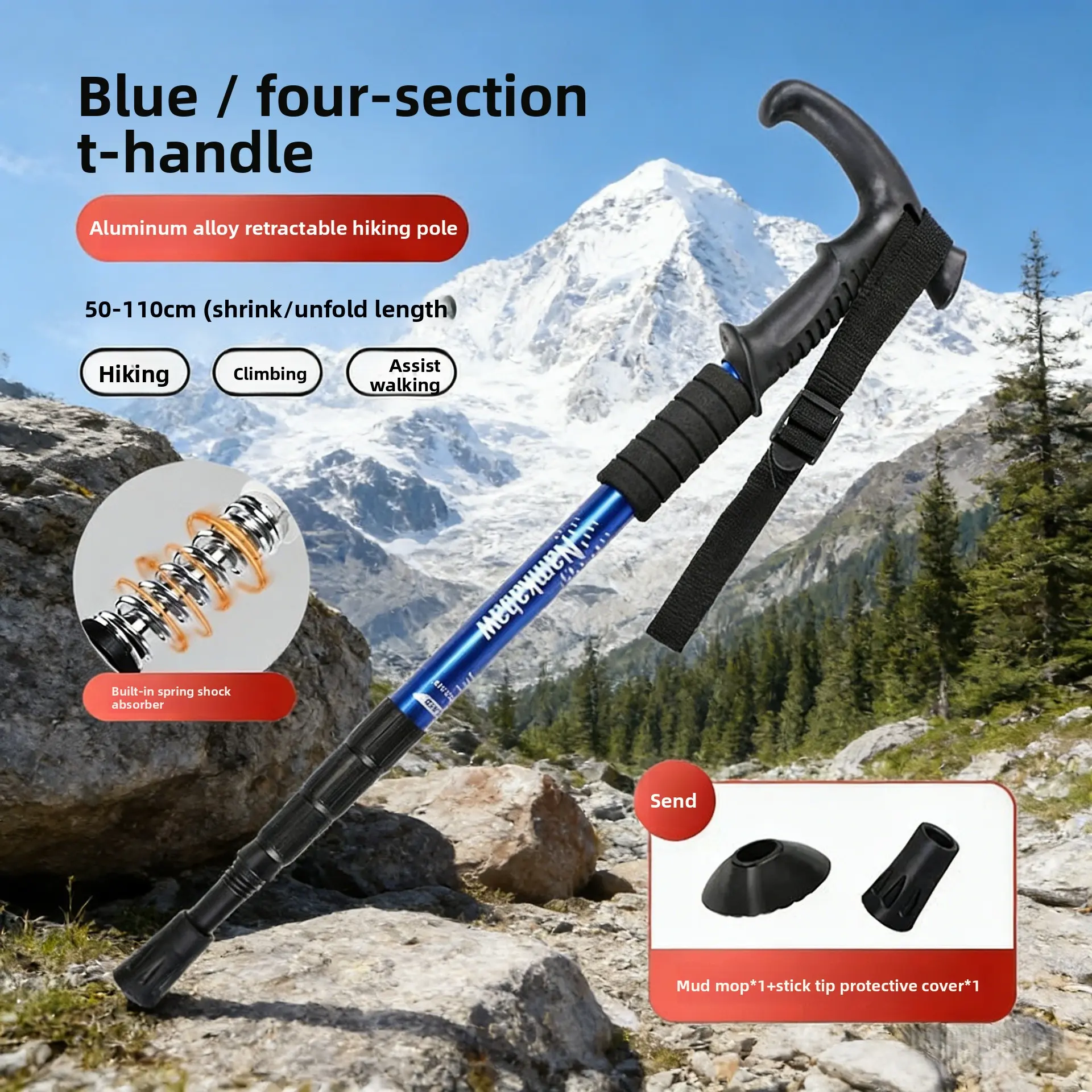 1 high-quality [curved handle blue]