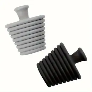 2 silicone conical screw plugs for bathroom sink and bathtub drains - leak-proof sealing plugs with easy-grip handles, durable pipe drain covers, suitable for sink fittings, shower drain covers, modern bathroom accessories, flexible material
