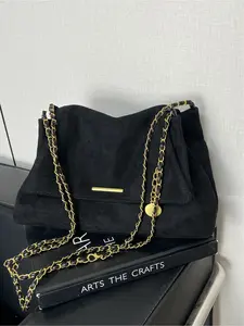 Vintage Solid Color Chain Classic Flap Shoulder Crossbody Tote Bag, Simple Casual Versatile Outdoor Commuter Bag, Stylish Everyday Use