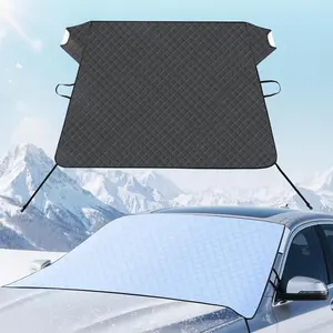 Black Friday Deal-FLORICH Car Windshield Cover Snow & Sun Protector - Foldable Anti-Frost & UV Guard with Side Mirror Covers for Quick Setup Universal Fit for Car Truck SUV Van MPV windshield cover car cover for snow sunshade anti-snow