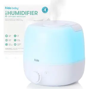 3-in-1 Cool Mist Humidifier for Large Rooms, Top Fill Design, Ideal for Bedrooms and Allergies, 60-Hour Runtime, Auto Shut-Off, Quiet Operation, Carry Handle, Essential Oil Diffuser