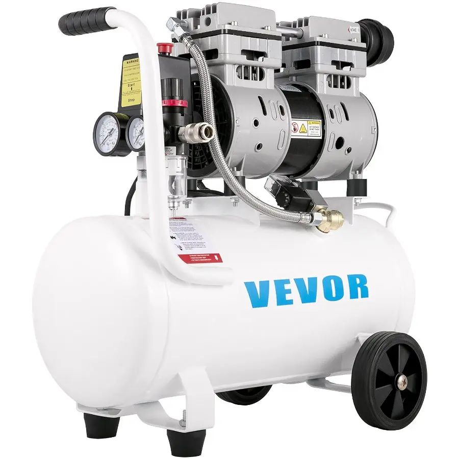 fathersdaygift VEVOR Air Compressor 6.6 Gallon, Portable Air Compressor 1 HP, Oil Free Air Compressor Steel Tank 750W, Pancake Air Compressor 115 PSI, Ultra Quiet Compressor for Home Repair, Tire Inflation
