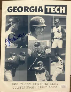 Jason Varitek signed Georgia Tech 1994 College WS guide w/ JSA witness