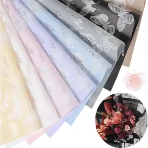 40 Sheet Flower Wrapping Paper with Butterflies Matte Floral Wrapping Paper translucent  Flower Bouquet Wrapping Paper Sheets Korean Style Wrapping Paper for DIY Craft  Wrap