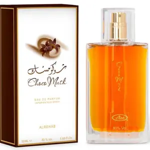 Al-Rehab Choco Musk Eau de Parfum Spray for Women 1.65 oz/50 ml Aromatic Fragrance with White Musk Milk Chocolate Vanilla Cinnamon Rose Sandalwood Myrrh Amber Spicy Notes