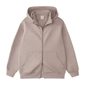 FAIABLE Men Hoodie Double Zip Up Hoodie Waterproof Heavyweight Unsex Hoodies Fleece Zipper Sweatshirt Rain Defender Jacket for Men