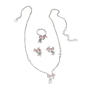 Lovely Crystal Bowknot Earrings Enhancing Your Look With A Touch Of Sparkles