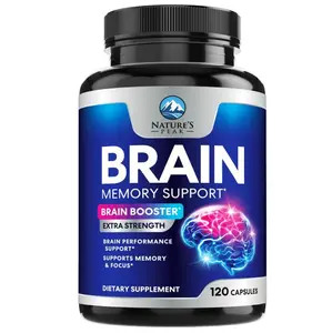 Brain Memory Supplement Pills - 3X Strength Nootropics for Concentration, Clarity & Focus Support - Brain Health Cognitive Vitamins with Bacopa, Phosphatidylserine & DMAE, Brain Booster, 120 Capsules