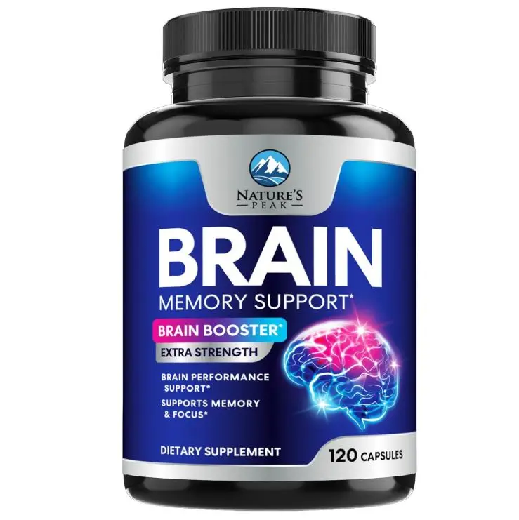 Brain Memory Supplement Pills - 3X Strength Nootropics for Concentration, Clarity & Focus Support - Brain Health Cognitive Vitamins with Bacopa, Phosphatidylserine & DMAE, Brain Booster, 120 Capsules