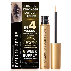 Eyelash Growth Serum with Advanced Formula - 3ML Rapid Enhancer for Longer, Thicker, Fuller Lashes & Eyebrow Growth in 3-4 Weeks, Naturally Derived