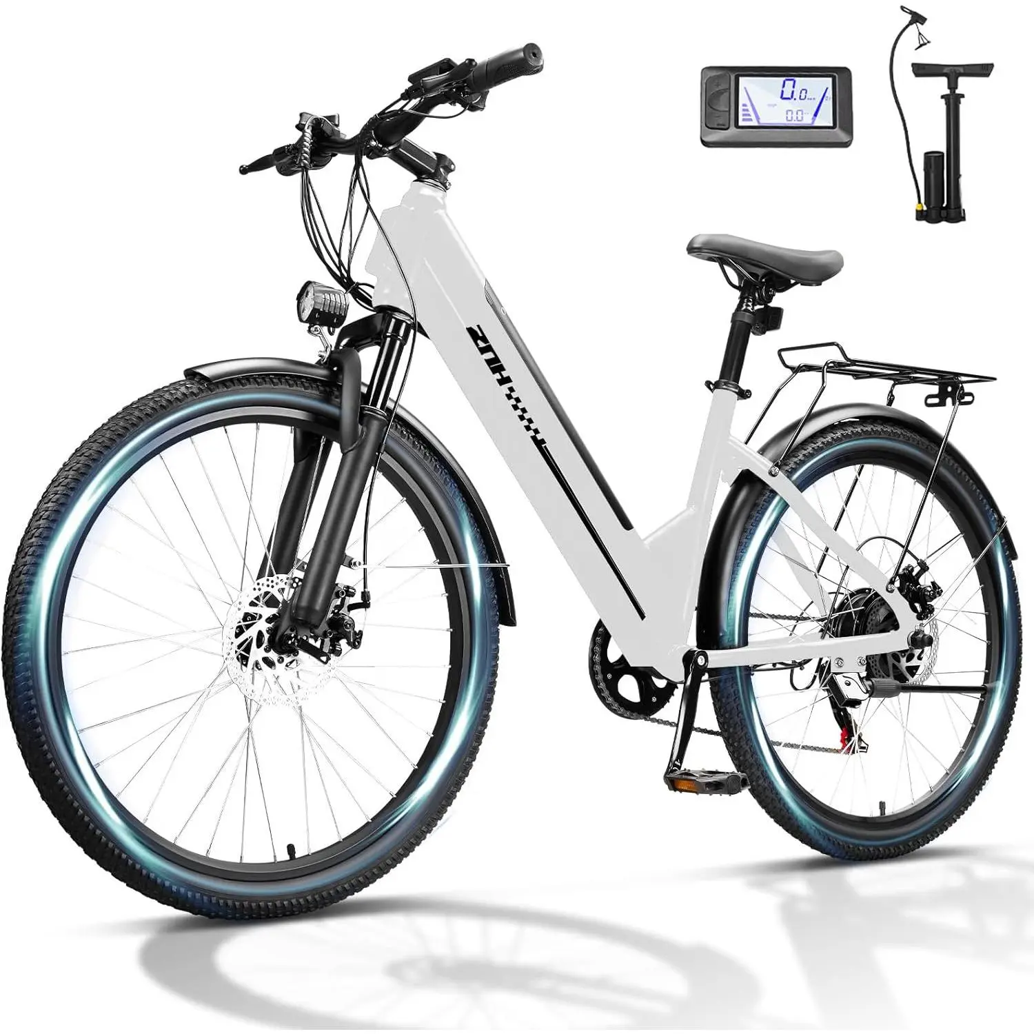 ZNH Electric Bike for Adults - 7-Speed 26" Mountain Ebike,750W Peak Motor,48V Removable Battery,Max 20Mph,50Miles,Commuting Electric Bicycle Wheel Pedals