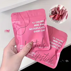 Mini Matte Lipstick Set of 12 - Presented in silky colors, pink, red and brown, easy to apply, long lasting and non-smudging, ideal for makeup events or gifts. Holiday Lipstick Collection