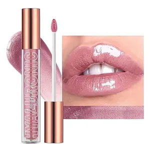 Nude Pink Lip Gloss Lip Plumper Gloss Tinted Glitter Lipgloss Lip Oil Teens Moisturizing Lipstick Lip Balm High Shine And Vegan Plumping Lip Gloss For Women Girls Long-Lasting Dry Lip Care (03) Cosmetic Glossy