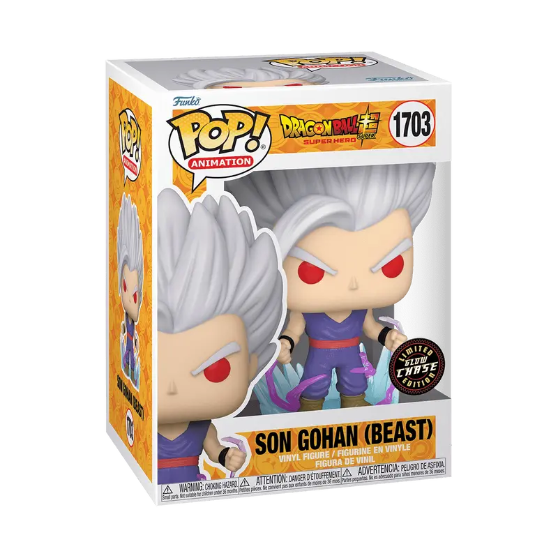 Funko Pop! Dragon Ball Super - Son Gohan (Beast) (Glow) (Chase) #1703 Exclusive Collectible Pop Vinyl Figure