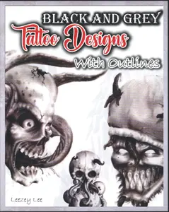 Black and Grey Tattoo Designs With Outlines