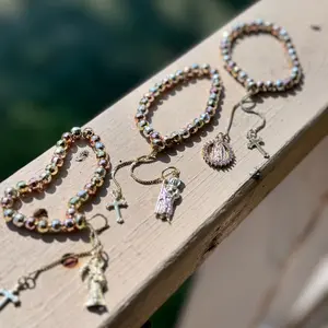 Adjustable Rosary Religious Bracelet for Women