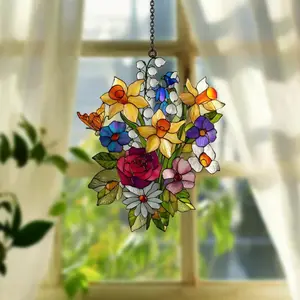 Family Birth Flowers Suncatcher