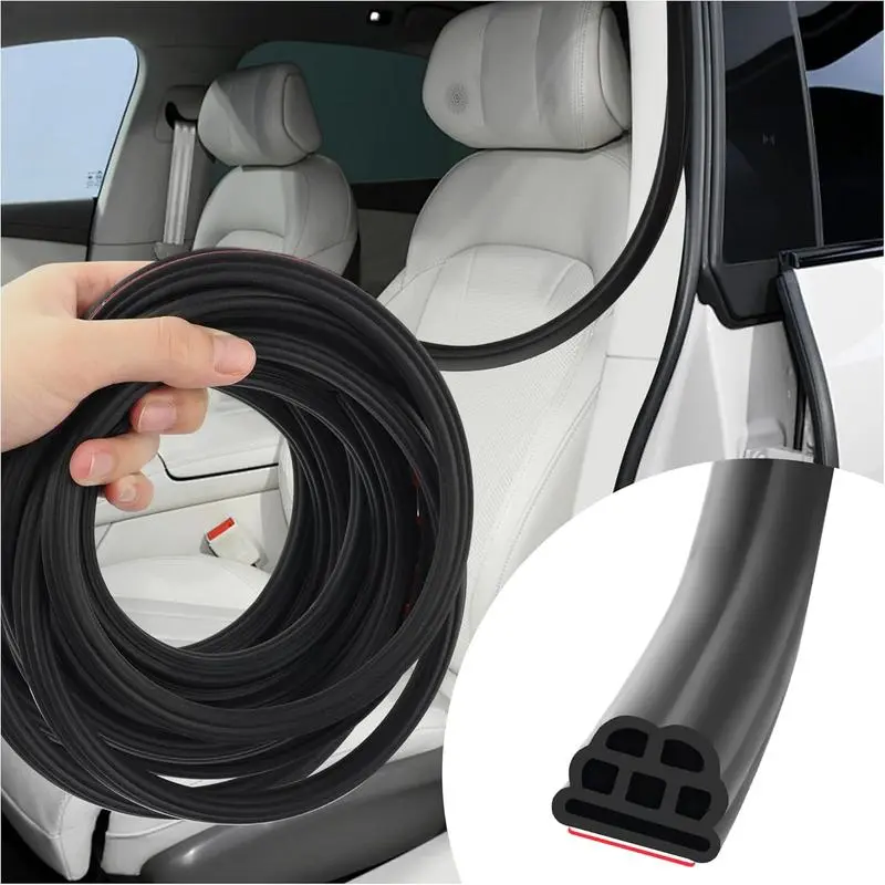 Car Weather Stripping Self Adhesive 32.8Ft Three Floors Layer Automotive Soundproofing Weatherstrip Adhesive Universal Car Door Rubber Seal Strips with Adhesive Backing for Car RV Truck Doors Window