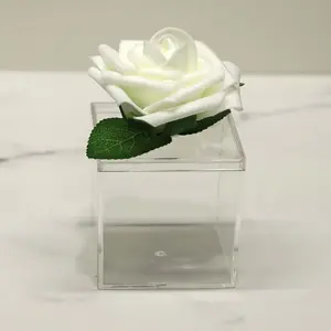 White Rose Party Favors Acrylic Box
