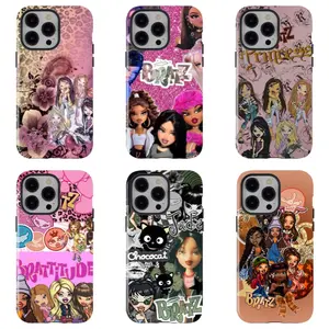 Bratz Retro Girl Phone Case, Y2K Millennium Style Shockproof Protective Cover, Trendy Fan Edition for iPhone 16/15/14/13/12/11/17 ProMax Plus for Samsung phones, suitable for both men and women,  Perfect Gift for  Gifts For Women Men..A gift for the fans
