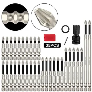 K7 High-Strength Magnetic Screwdriver Drill Bit Set, Anti-Slip Electric Screwdriver Kit, Alloy Steel, Impact Driver Compatible, DIY Tool Pack, Screwdriver Bits Set