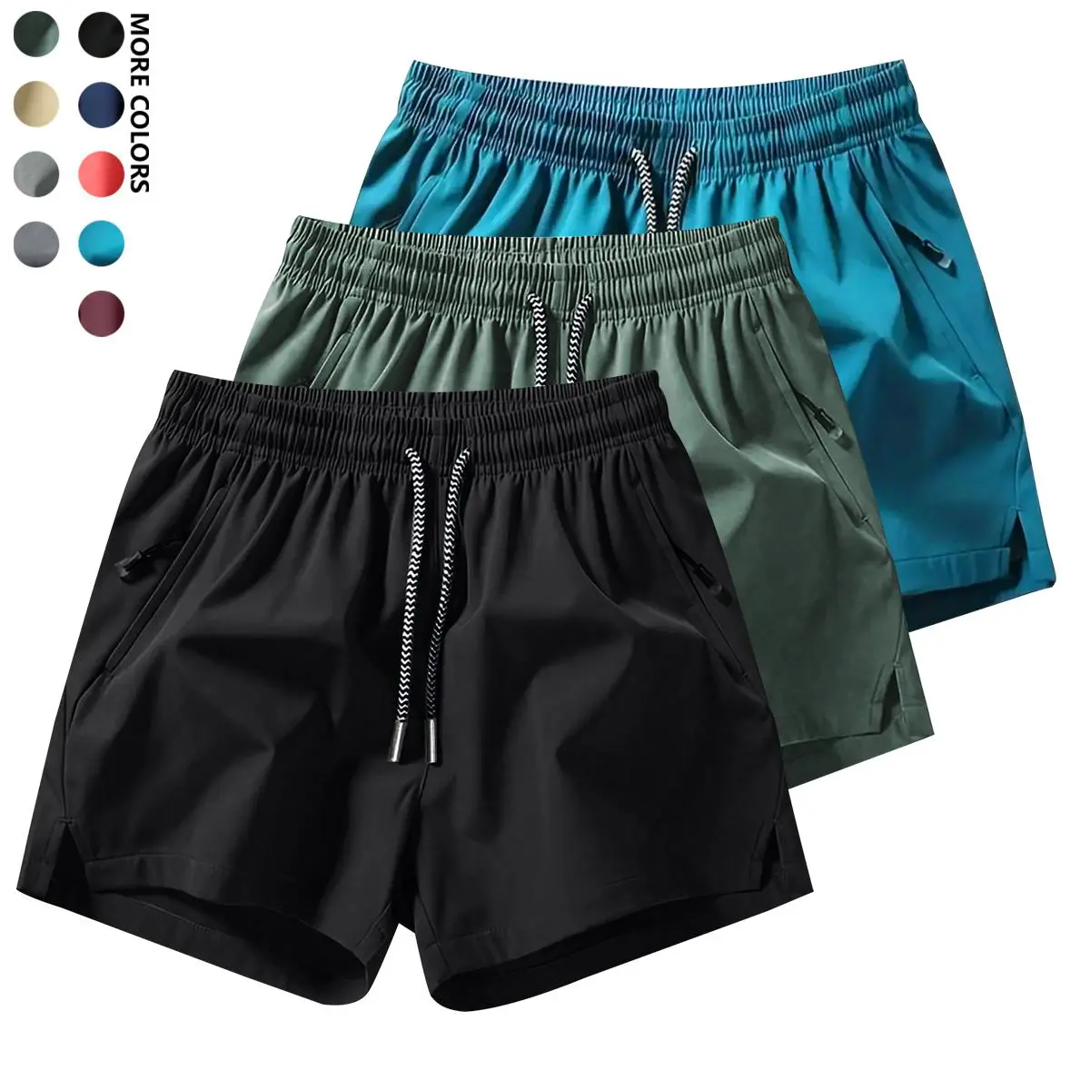 Black + Army Green + Lake Blue