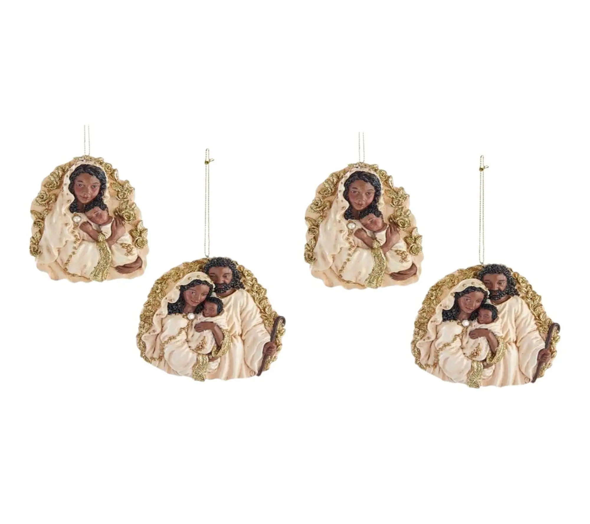 RC Home Decor -African American Holy Family Ornaments Set