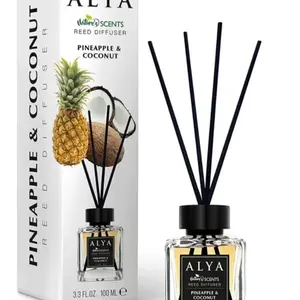 Nature's Scents Reed Diffuser, Pineapple & Coconut Fragrance, 3.3 FL OZ, 100 ML