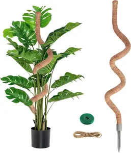 51-Inch Moss Pole Monstera Plant Support & Stakes for Climbing Plants, Bendable Moss Poles Kit with Coir & Aluminum Core for Indoor Potted, Stand & Trellis, Sticks Support (1 Pack) Qimshemi